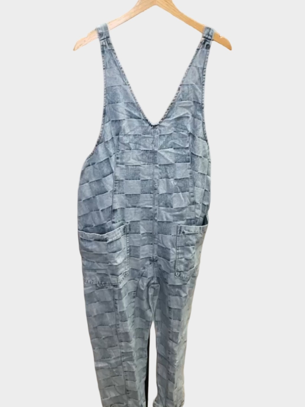 Bibi Light Wash Patchwork Denim Overalls - Women's Jumpsuit